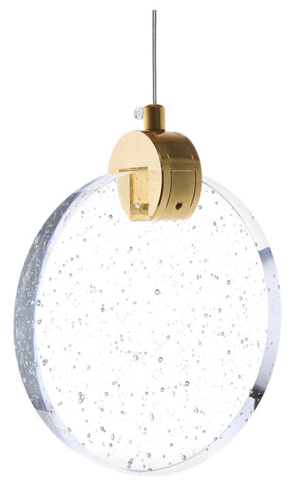 Pendente Cristal Dourado Lua Cheia