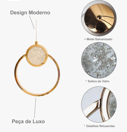 Pendente Dourado Vazado