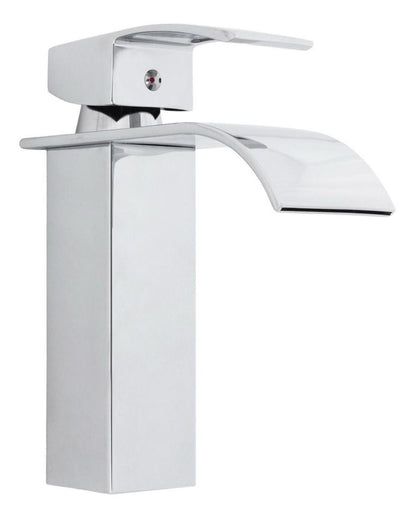 Torneira Banheiro Cromada Cascata Monocomando Misturador Baixa