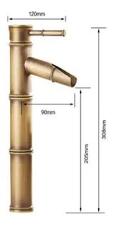 Torneira Bambu em Ouro Envelhecido